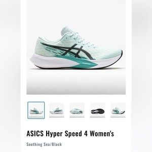 Asics Hyperspeed 4 Womens Running 1012B677-400 Soothing Sea/Blk NWOB Sz 7.5